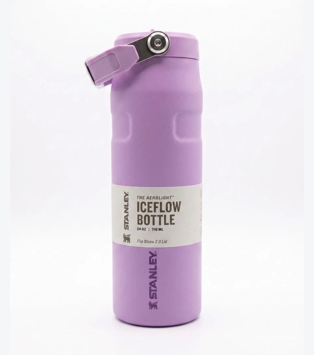 NWT STANLEY The IceFlow Bottle with Flip Straw Lid 24oz In Lilac